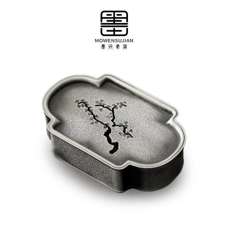 做旧仿古锡老壶承日式建水功夫茶具茶盘干泡台养茶壶垫托盘蓄水
