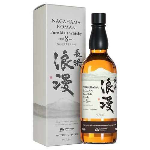 长滨浪漫威士忌日本原瓶进口调和8年纯麦威士忌洋酒whiskey正品