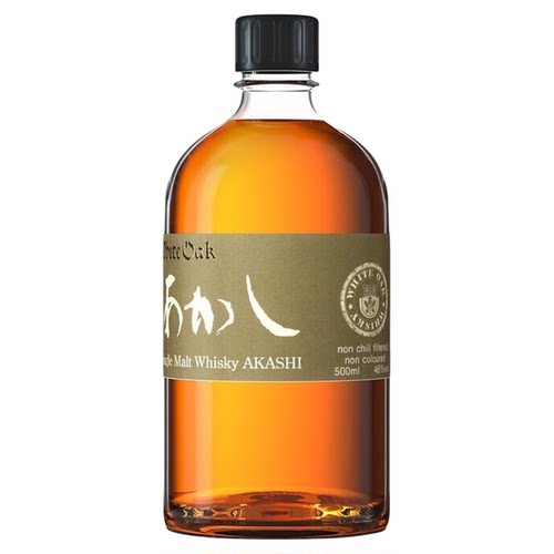 【标签残次】AKASHI日本原瓶进口明石单一麦芽威士忌正品500ml