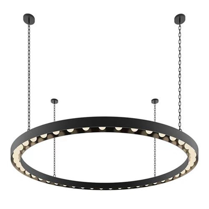 酒吧餐厅造型环形吊灯超市商场装饰灯网I红清吧工业风大圆调光灯