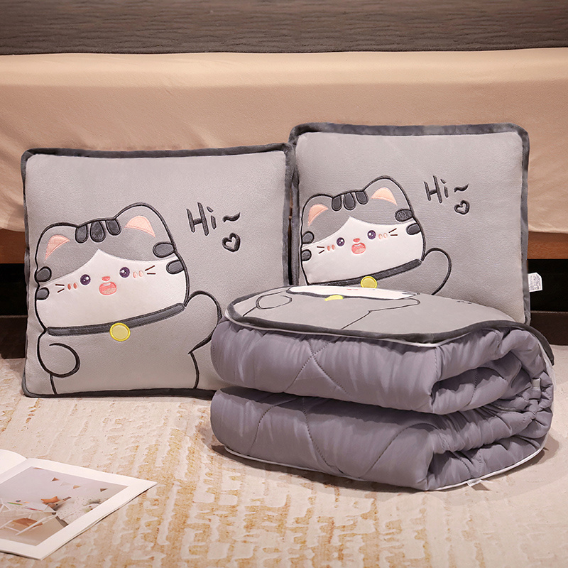 抱枕被子两用折叠加厚午睡毯子二合一办公室车载枕头X汽车沙发靠