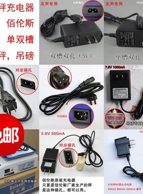 秤称充电器电源5V双孔双槽秤充电器7V400mA友声吊秤电子友声电子