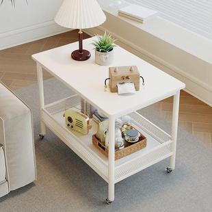 北欧可移动边几现代简约奶油风客厅茶几轻奢沙发边柜侧边柜小推车
