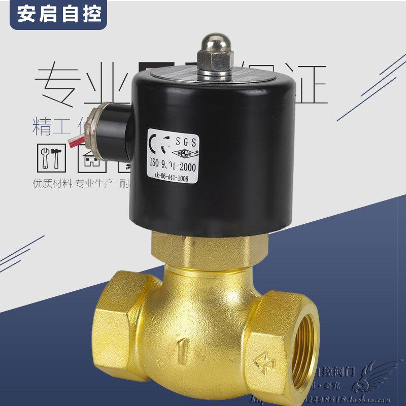 2L全铜常闭高温蒸汽电磁阀220V气阀4/6分1寸DN15 20 25 32 40 50