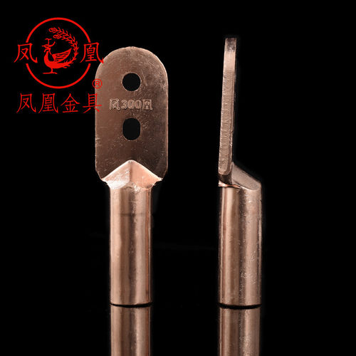 凤凰国标A级双孔铜接头DT-300MM2(SY)铜鼻子双眼铜接线端子线耳