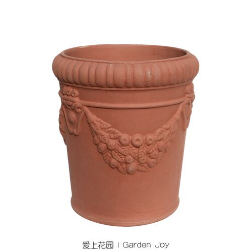 爱上花园丨荷兰工厂 粗制陶盆红陶花盆 花园装饰摆件 橘瓣麦穗盆