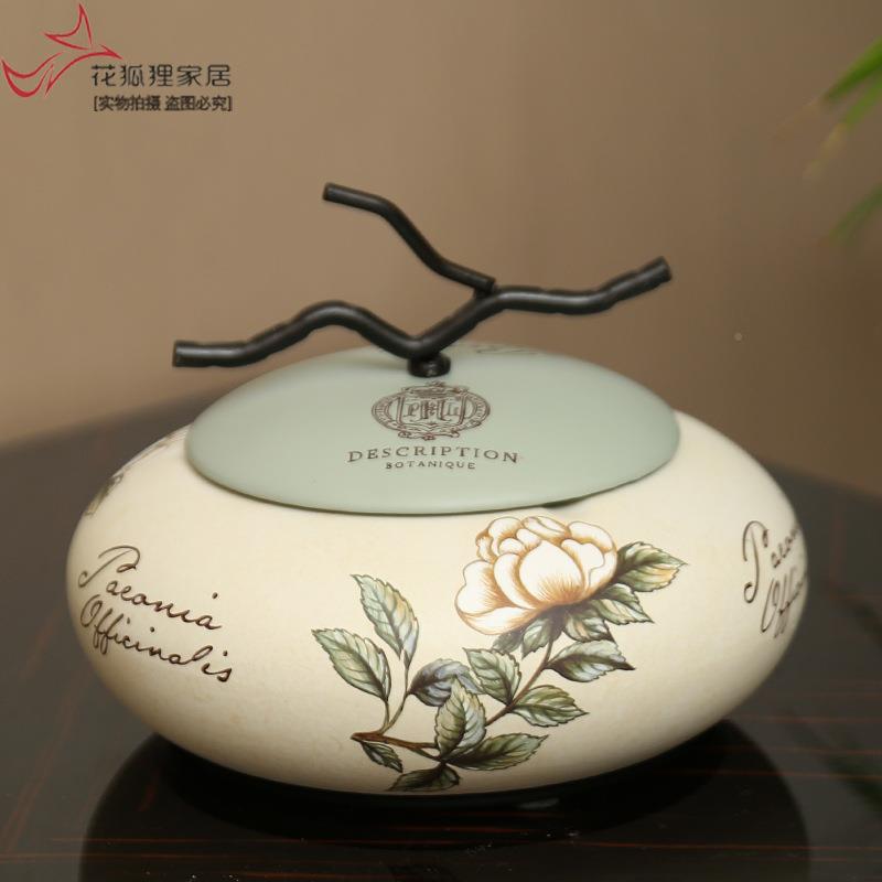 7美式烟家用盖创灰缸意个性陶瓷大号烟缸欧式带客厅茶几复古收纳