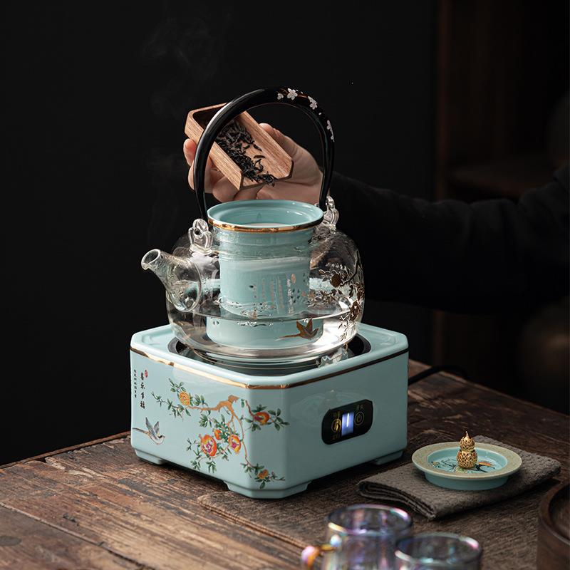 煮茶器具套装家用电茶炉茶陶炉自动烧断电玻璃蒸AR1-312煮茶壶大
