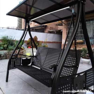 阳台防腐木铁吊防腐椅藤艺床编室内摇IXM篮秋千摇椅露庭院别墅台