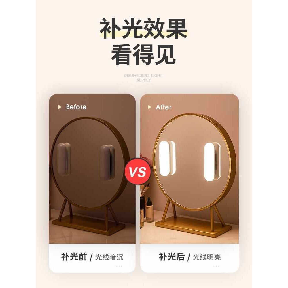 ?LED镜前灯带充电式款照明化妆梳妆台灯补光镜子镜灯浴室台卫生