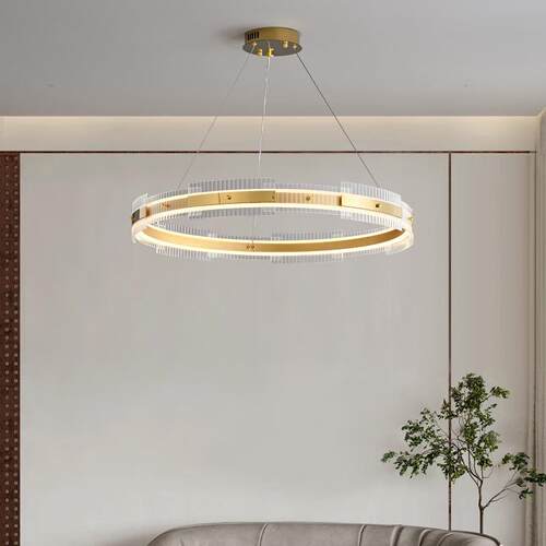 极意式简卧客厅422吊灯轻奢玻璃设计后现代简约餐厅室中感山灯具