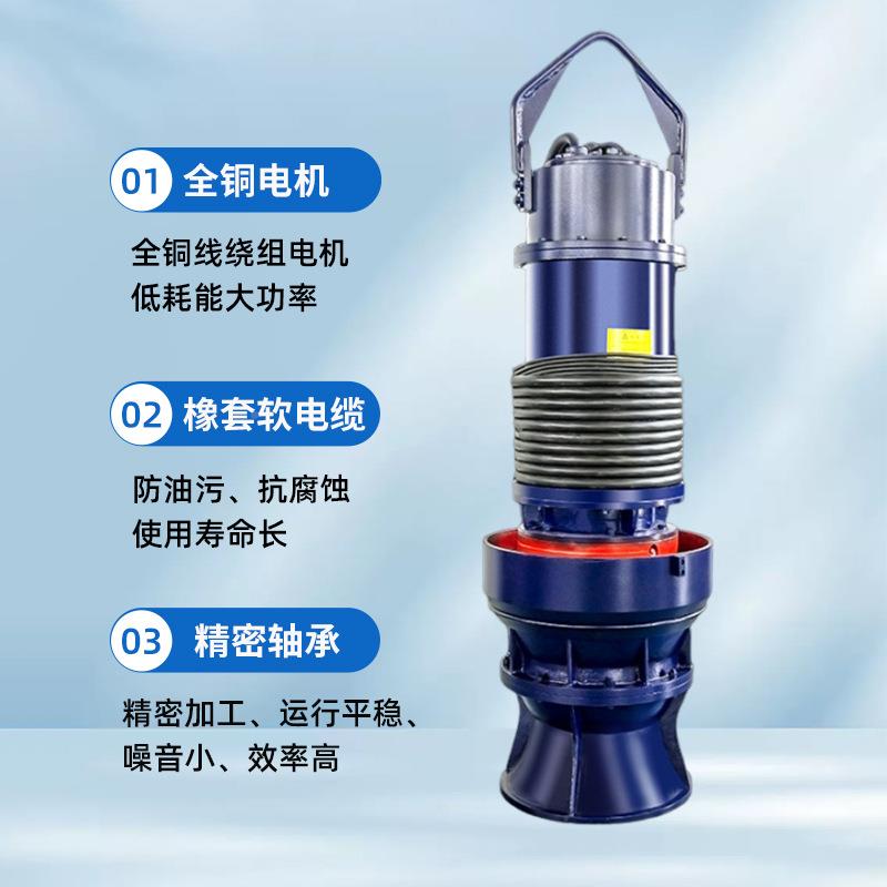 源厂家生产30QZB系列潜水轴流泵农田灌溉580泉V398电动潜3水泵