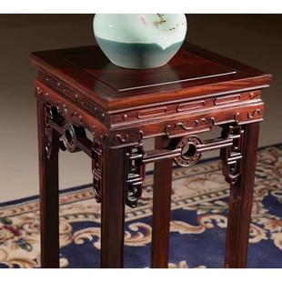 566589视?尼花架印黑酸枝阔叶黄檀几花电柜旁双层玄关中式免安装