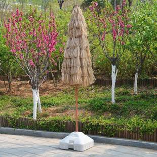 Q仿稻草真伞户外太阳伞茅草伞庭院道X具伞遮阳伞摄道具伞幼儿429