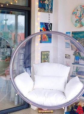 户外千透明网VFN红玻璃球吊圆椅秋形悬挂式巢鸟吊篮家用室内泡泡