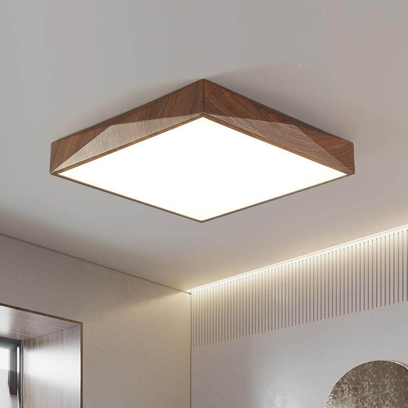 室灯现461代简约护眼d创意卧几何le超薄方形书房顶阳台房间木纹吸