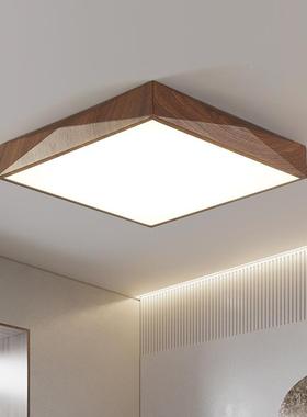 室灯现461代简约护眼d创意卧几何le超薄方形书房顶阳台房间木纹吸