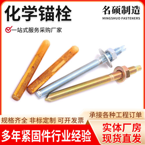 高强度化学锚栓膨胀螺丝倒锥定型化学锚栓幕墙固定用螺丝化学锚栓