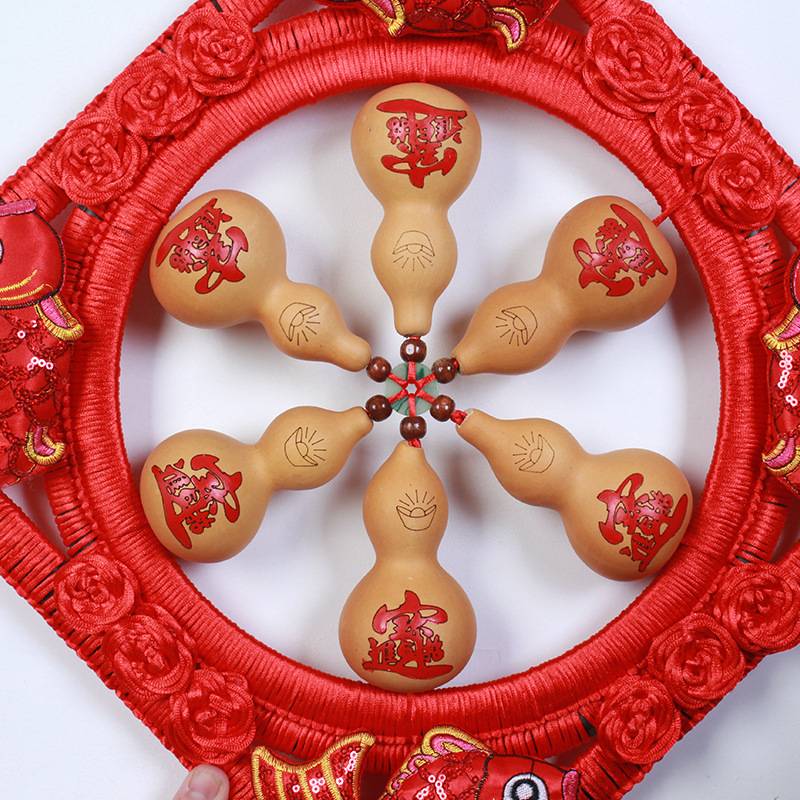 招财进宝大中国结葫芦家居挂件工艺品影视墙玄关挂饰