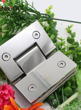 不锈钢34玻璃合页35度室玻璃夹无RSH-202S边框0钻石型淋浴房合1页