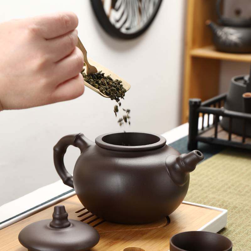 宜兴紫砂壶大容量提梁壶带过滤内胆紫砂泡茶壶大号酒店茶楼家用