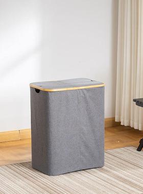 现代简约风家居布可竹叠脏衣篮制艺脏衣服052收纳筐跨境脏衣折篓