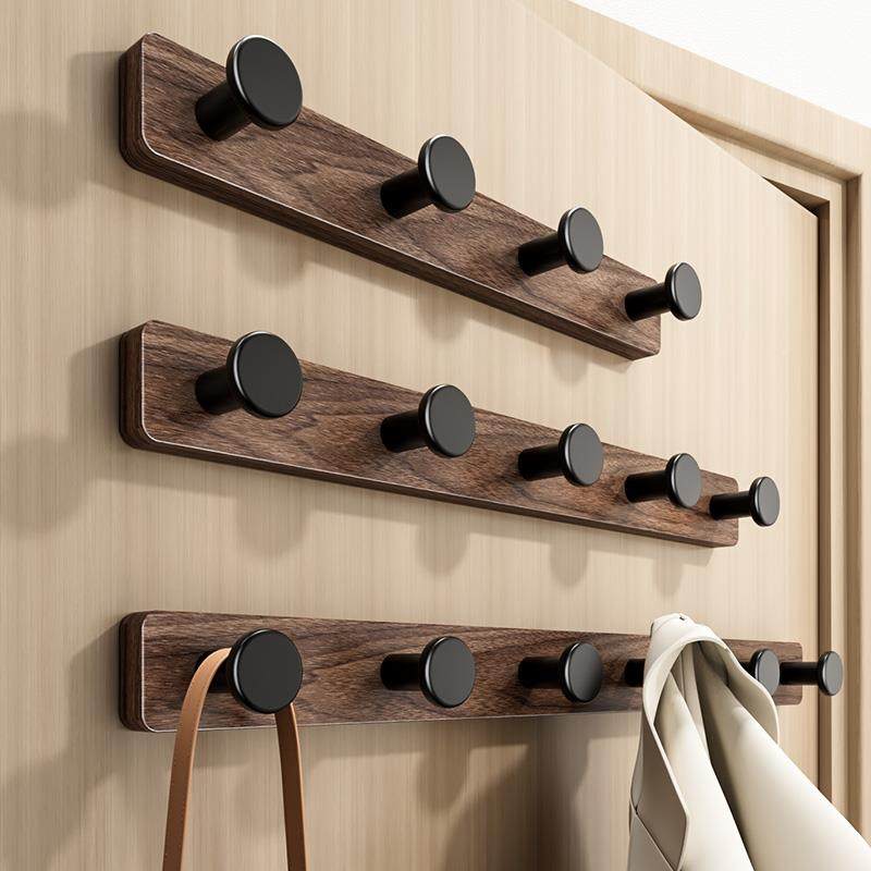 孔谋生胡桃木挂钩衣试间免打进门玄关衣柜挂衣架一壁挂衣S5A45排,基础建材,门/窗钩,淘宝优惠券,粉丝福利购,淘宝优惠卷