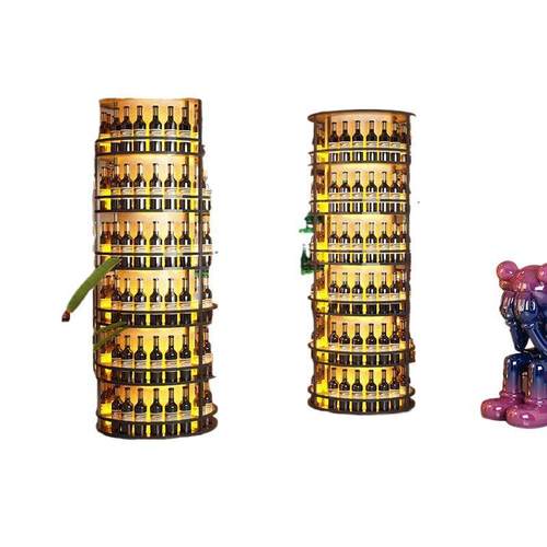 铁艺酒架展示架酒吧餐厅置物架发子光酒红架酒AL102054隔断柜葡萄