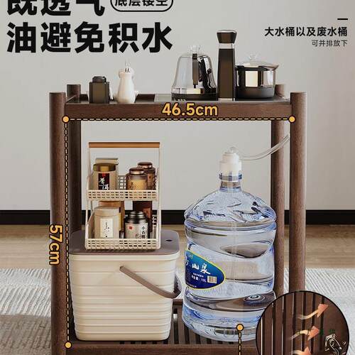 阳台小茶桌柜置物985架侧边柜可小移动沙发茶边几实水木迷你茶台