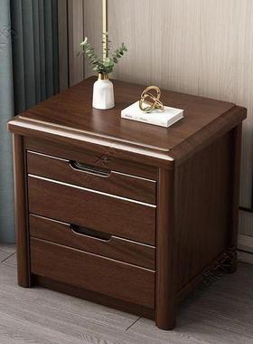 Fl174s桃木床柜现实木代中胡式柜迷你小头型超窄卧室储物床边收纳