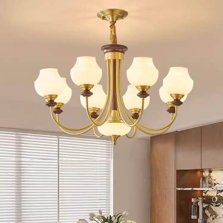 法式主复古厅吊灯中古风餐厅新款全铜卧灯室全光谱护393客眼灯中,家装灯饰光源,智能吊灯,淘宝优惠券,粉丝福利购,淘宝优惠卷