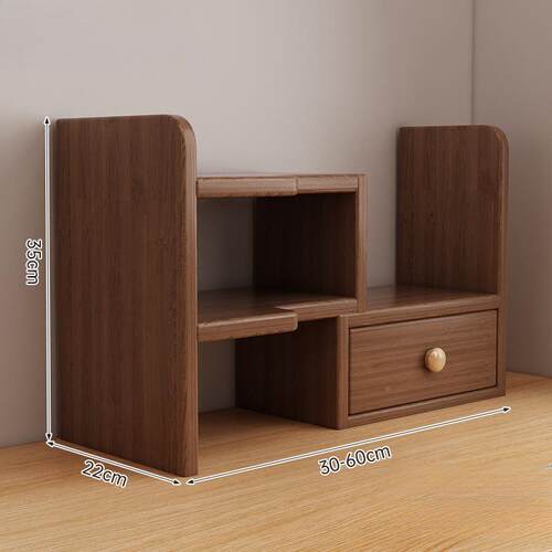 书实木桌面多TLD书架宿舍桌上置物架办室工位收纳书桌层伸公缩柜