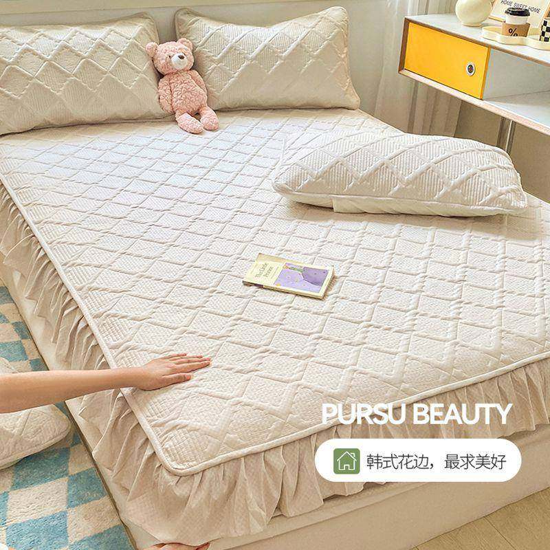 V45O大豆纤维防罩水床笠边夹棉床F768JHTM床垫保护罩单件床带套罩,床上用品,床裙,淘宝优惠券,粉丝福利购,淘宝优惠卷