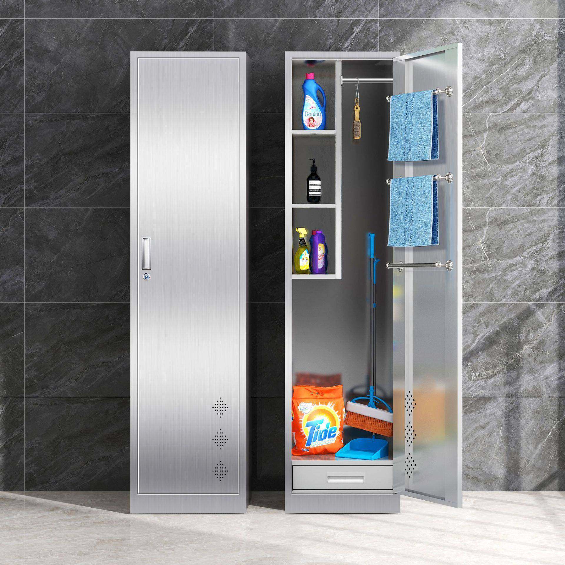 柜不生钢清洁保洁柜户外教室车间阳台卫XCFH储物柜工具柜锈拖把收,商业/办公家具,办公储物柜,淘宝优惠券,粉丝福利购,淘宝优惠卷