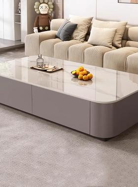 Tal轻奢几家茶客厅小户型20用25新现ghjh-56款简约代落地玻璃茶几电视柜