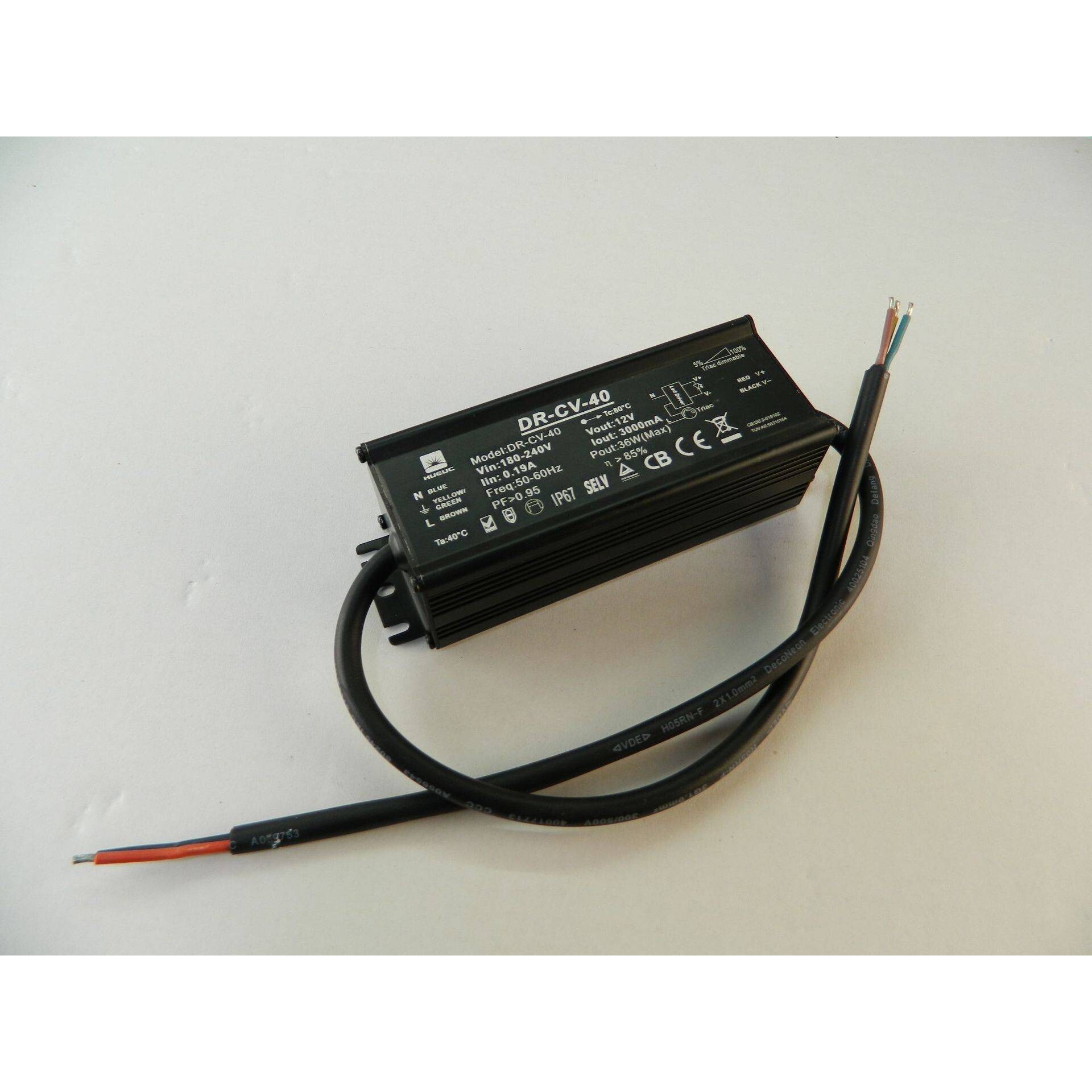 红宝石电容 240W 12V 16A 1-10VLED 恒压恒流调光防水户外驱动