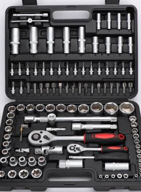 108pc棘轮扳手套装 汽修汽保随车工具箱厂家直销 108件套套筒组套