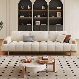 油风泡芙棉花糖猫奶抓布沙9-634位发客厅小户型直排三人云朵科技