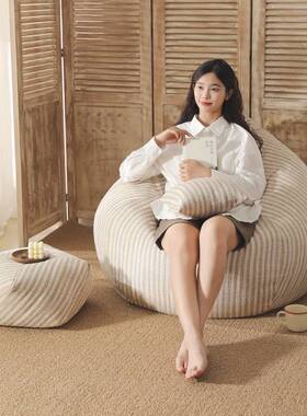 7K懒人沙发豆袋榻榻米可躺可睡小户型卧室阳台人类狗窝单人沙发躺