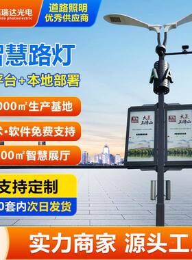 一体化智智慧DKY路灯城慧市多功能灯杆监照控明气象监测智能充电