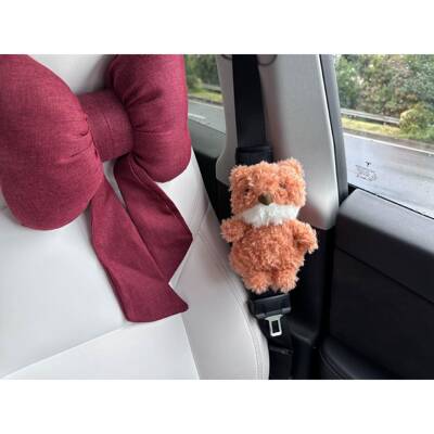 小企安鹅套载汽车全带护ZPR肩可爱车装饰提升驾驶舒适度