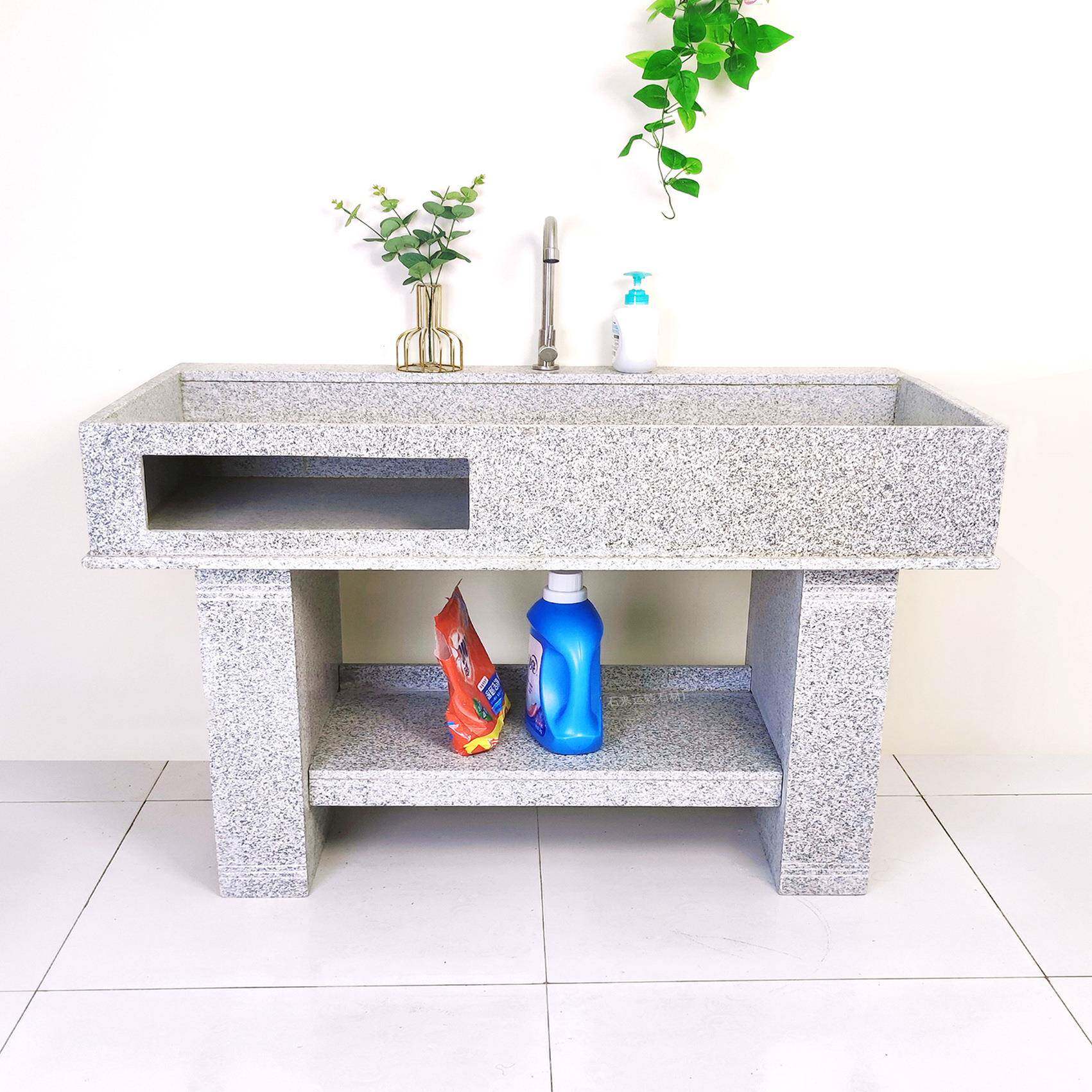 大理石水槽庭院带外花岗岩石头露天洗衣台781洗衣池院搓板子户洗