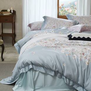 2024新款东帝兴100支天丝棉数码印花四件套轻奢床上用品高端床品