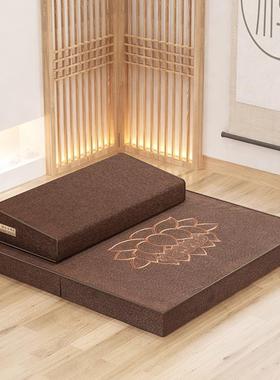 打坐垫A00禅修静垫蒲团佛垫冥想加坐禅垫家拜用折叠厚布艺椰棕跪