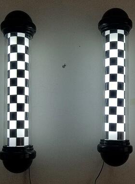 美L发理店ED圆形广告转小灯挂发壁复古发廊灯UIU箱户外挂墙