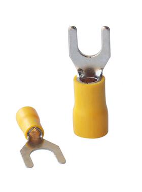 SVSV1.25-32-4叉形Y型预缘端头SV3.5-5紫铜二次冷压接线鼻铜线耳