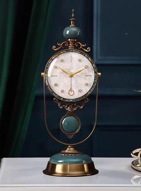 欧式高轻奢档壳座钟古t1837295贝典钟台客厅家用台式装饰时钟摆钟