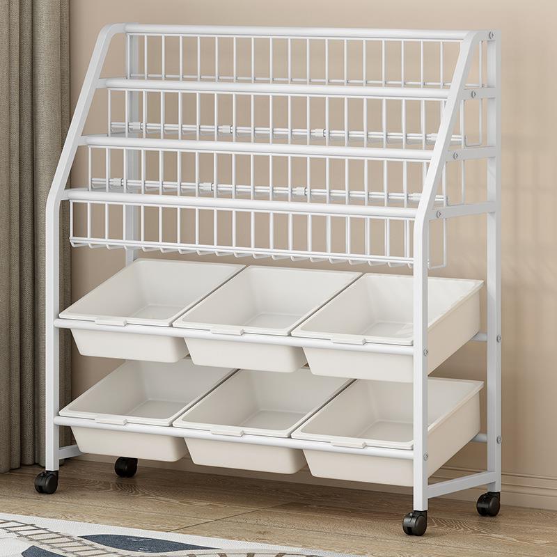 儿童书架落地绘666888本艺架家用宝玩具收纳架可宝动简易书移柜铁