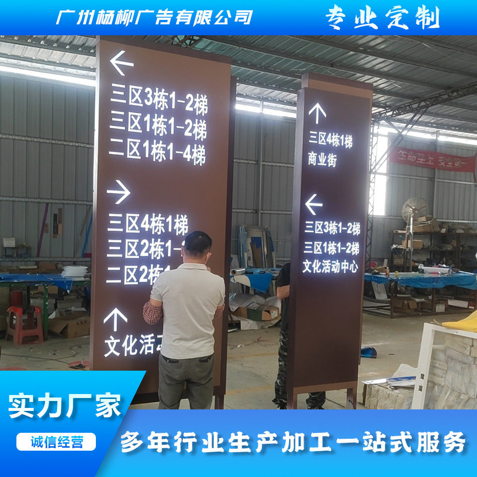 商场地下车库地铁双面发光指示吊牌灯箱广告牌LED亚克力标识标牌