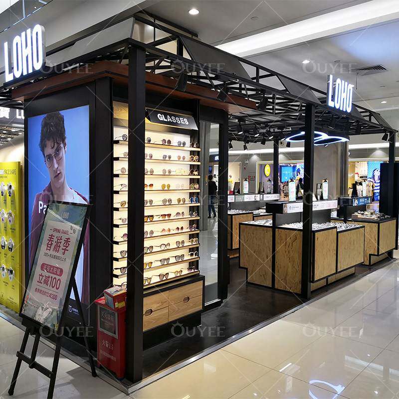 eyeglass display cabinet创意眼镜展示柜木质烤漆展台太阳镜展柜